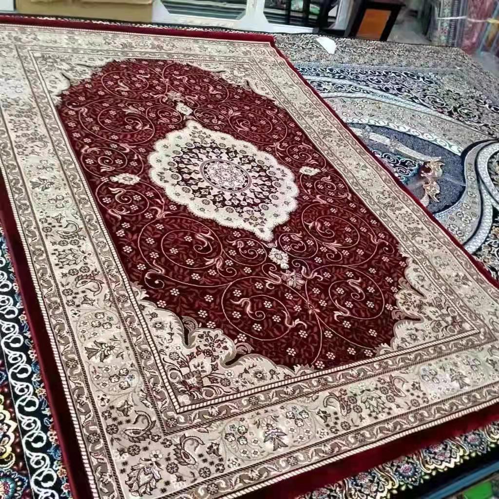 Luxury Persian Style Printed Carpet – Vintage Floral Medallion Rug for Living Room & Bedroom